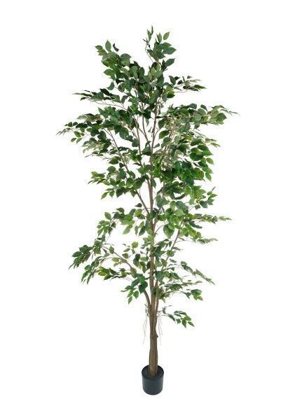 Дерево искусственное в кашпо "Фикус Бенджамина", Н240 см, 1410 листьев