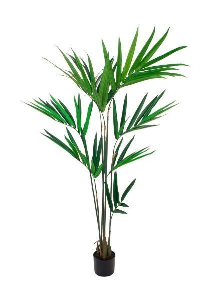Дерево искусственное в кашпо "Пальма Кентия (Ховея)", Н152 см, 8 веток, 86 листьев