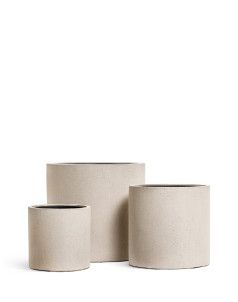 Кашпо TREEZ Effectory, Цилиндр, Белый песок