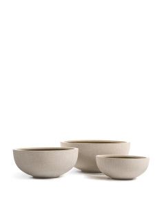 Кашпо TREEZ Effectory, Низкая чаша, Белый песок, шарообразное