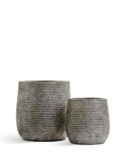 Кашпо TREEZ ERGO, Чаша, Серебро с золотой патиной