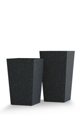Кашпо CONCRETIKA CONIC EGG BLACK
