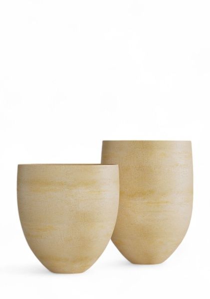 Кашпо CONCRETIKA BARREL LEMON CLAY