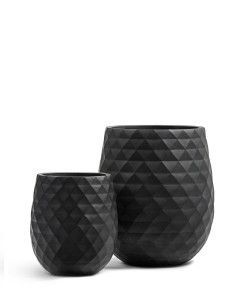 Кашпо TREEZ ERGO, Округлая чаша, Антрацит