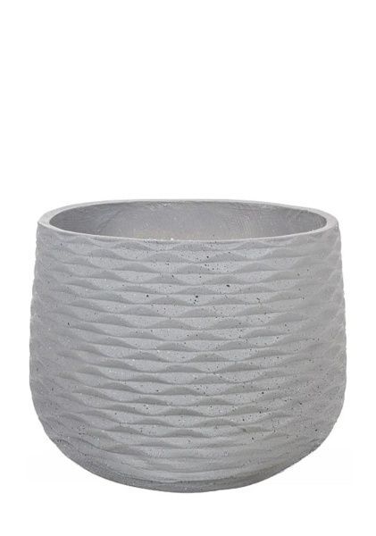 Кашпо Nobilis Marco "Cells graphite Jar" (файберклэй), D50хH40 см