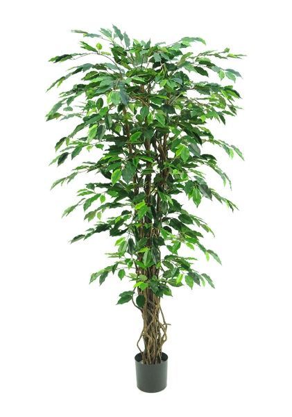 Дерево искусственное в кашпо "Фикус Лиана", Н190 см, 1008 листьев