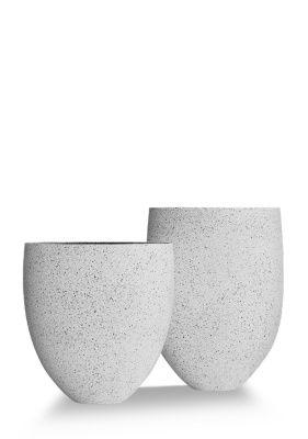 Кашпо CONCRETIKA BARREL EGG WHITE