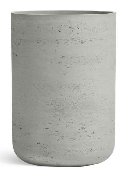 Кашпо TREEZ ERGO, Высокий цилиндр, Светло-серый бетон