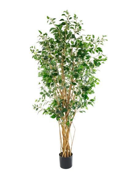 Дерево искусственное в кашпо "Фикус Бенджамина люкс", H210 см, 1830 листьев