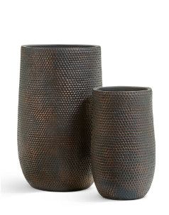 Кашпо TREEZ ERGO, Высокая чаша, Окись с медной патиной