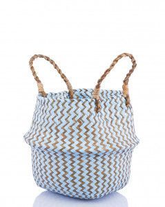 Корзина средняя голубой зигзаг