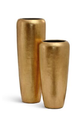 Кашпо TREEZ Effectory, Дизайн-конус, Сусальное золото