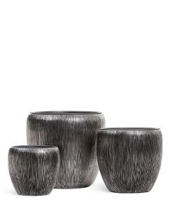 Кашпо TREEZ Effectory, Конус-Чаша, Стальное серебро