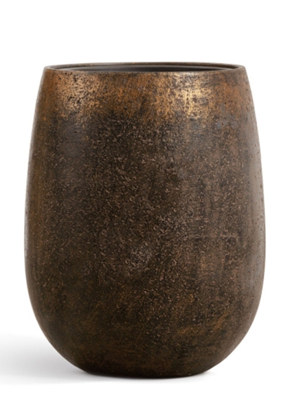 Кашпо TREEZ Effectory, Округлая чаша с золотой патиной