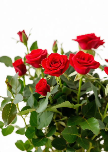 Роза Бо Монд красная 12/25 см в CUBE GLOSSY 14