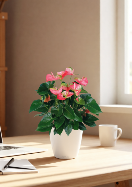 Антуриум Свитхард Пинк 17/60 см в CILINDRO 23 Антуриум Свитхард Пинк 17/60 см в CILINDRO 23