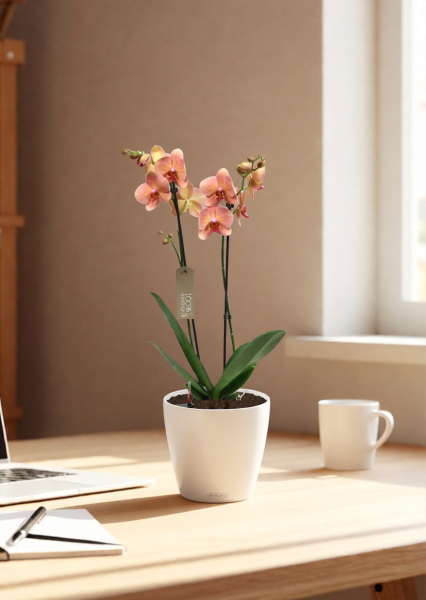 Орхидея Фаленопсис оранжевая 12/60 см