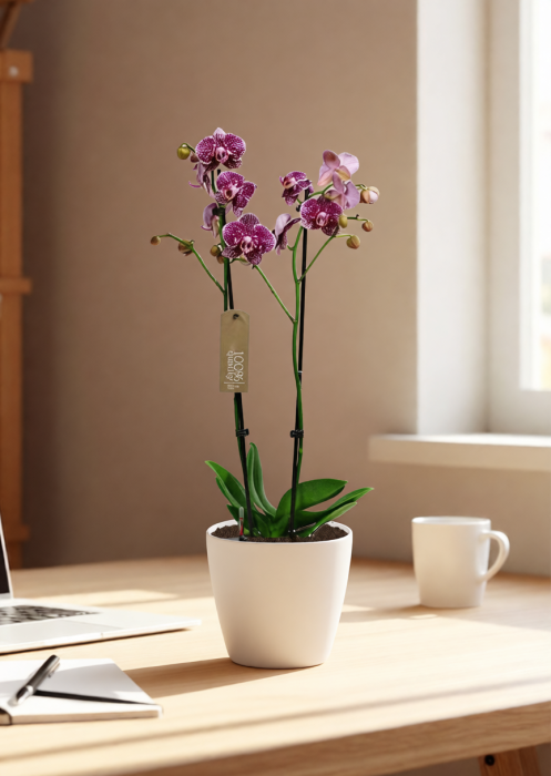Орхидея Фаленопсис розовая пятнистая 12/60 см