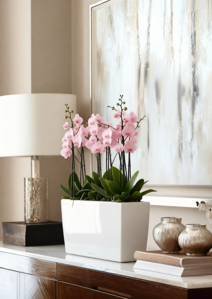 Орхидея Фаленопсис светло-розовая 12/60 см