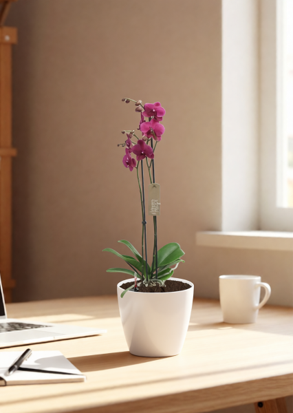 Орхидея Фаленопсис коралловая 12/60 см