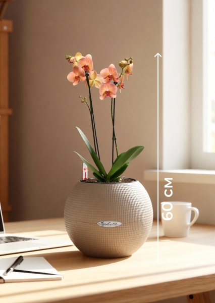 Орхидея Фаленопсис оранжевая 12/60 см в PURO 20 Орхидея Фаленопсис оранжевая 12/60 см в PURO 20