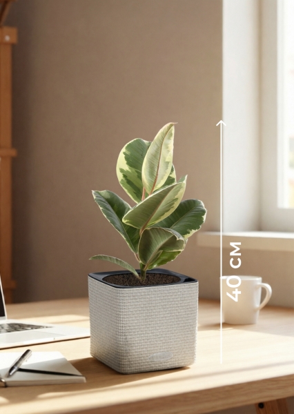 Фикус Эластика Тинеке 12/35 см в CUBE COLOR 14 Фикус Эластика Тинеке 12/35 см в CUBE COLOR 14