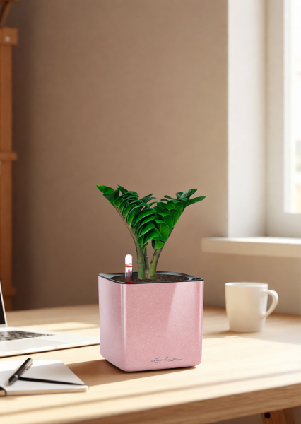 Замиокулькас Зензи 12/30 см в CUBE GLOSSY KISS 14