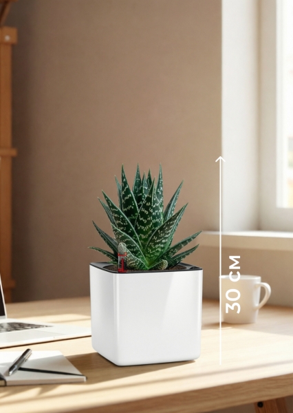 Алоэ Тики Таки 10/20 см в CUBE GLOSSY 14 Алоэ Тики Таки 10/20 см в CUBE GLOSSY 14