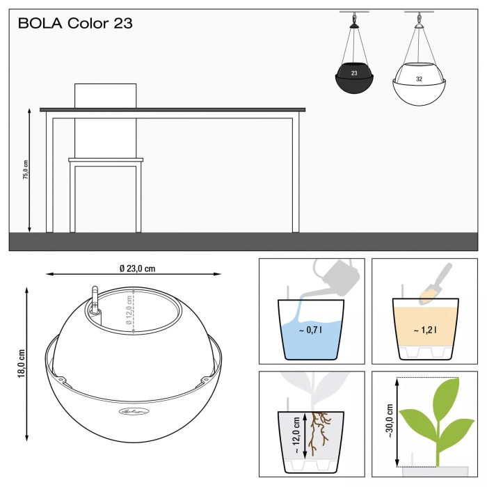 Lechuza Bola Color подвесное 23х18