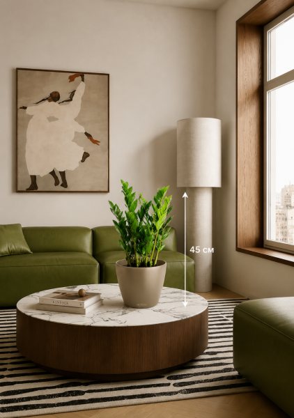 Замиокулькас 2+ ветки d12 см h45 см тип 2 Замиокулькас 2+ ветки d12 см h45 см тип 2