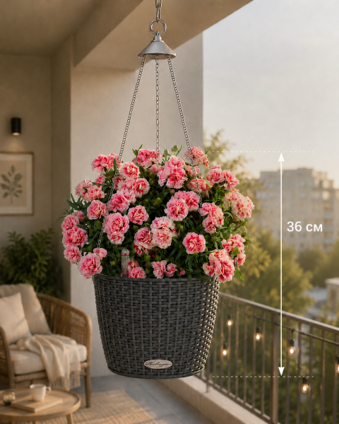 Гвоздика микс 17/30 см в NIDO Cottage 27х23 см Гвоздика микс 17/30 см в NIDO Cottage 27х23 см