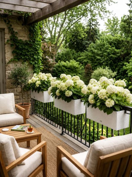 Гортензия кремовая для балконов и терасс в BALCONERA Cottage 50 Гортензия кремовая для балконов и терасс в BALCONERA Cottage 50
